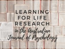 Learning For Life Research in the Australian Journal of Psychology